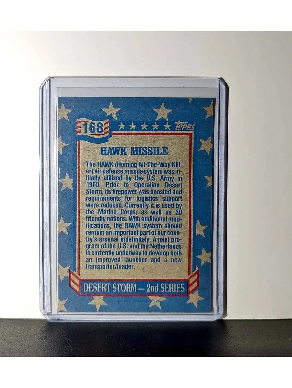 HAWK Missile 1991 Topps Desert Storm #168 Card
